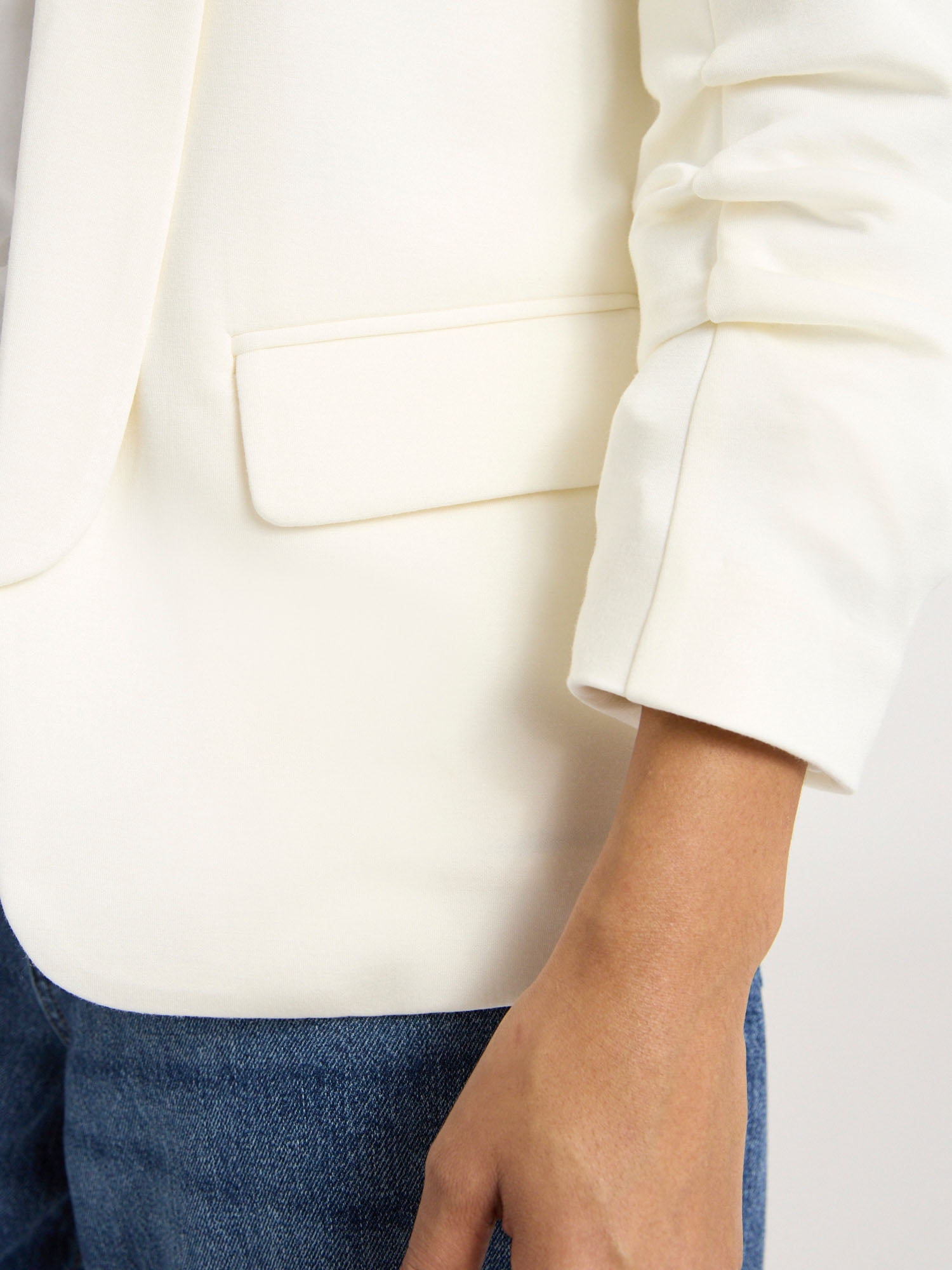Scoop Women's and Women’s Plus Ultimate ScubaKnit Relaxed Blazer with Scrunch Sleeves, Sizes XS-4X