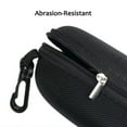 thumbnail image 3 of Homeya Sunglasses Case Hard Shell for Large Eyeglasses, Portable Travel Carry Clam with Clip Metal Zipper, Black, 3 of 8