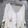 thumbnail image 4 of Vestido HUOGUO Vintage Floral Manga 3/4 para mujer, talla grande, 4 of 5