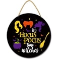 thumbnail image 1 of Letrero de puerta de Halloween xinyu It's Hocus Pocus Time 11 pulgadas, 1 of 6