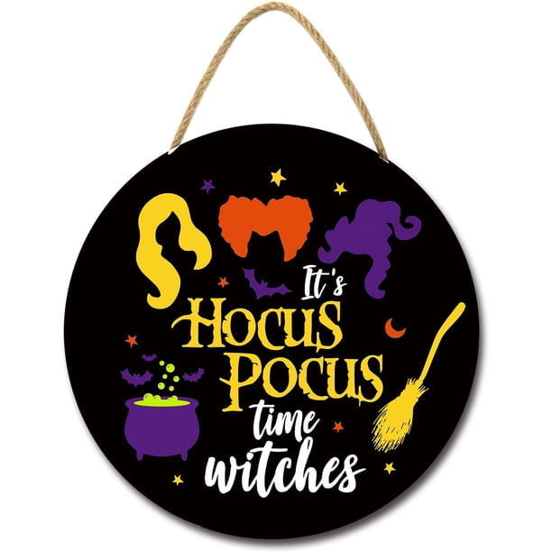 Letrero de puerta de Halloween xinyu 12 pulgadas It's Hocus Pocus Time decoraciones de Halloween