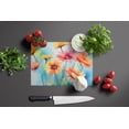 thumbnail image 3 of Gerbera Daisies in Watercolor Glass Cutting Board Large 12 in x 15 in, 3 of 5
