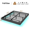 thumbnail image 7 of Kicode Full Size Metal Floating Platform Bed Frame with LED Lights Solid and stable Easy Assembly, 7 of 7