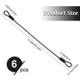 thumbnail image 2 of 6pc 6-Pack Stainless Steel Wire Rope Lanyard Cable Tether Safety Strap Iron Safety Cable Wire with Double Looped Ends Coated Plastic Security Cable Luggage Lock for Chain Lock, 2 of 7