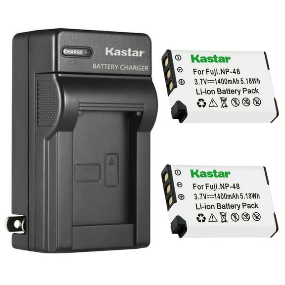 Kastar 2-Pack Battery and AC Wall Charger Replacement for Fujifilm NP-48 FNP-48 NP48 FNP48 Battery, Fujifilm XQ1 Digital Camera, Fujifilm XQ2 Digital Camera