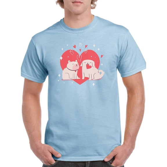 Loving Dogs T-Shirt Men -Smartprints Designs, Male Medium