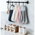 thumbnail image 2 of Pcs Hanging Hand Towels Coral Fleece Towel Water Absorption Towel for Home Kitchen Bathroom Beige, 2 of 4