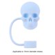 thumbnail image 4 of Pajita Silicona Con Forma Calavera Adornos 10 Mm para 30/40 Oz (claro) Azul, 4 of 4