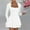 White, variant on Women's Square Neck Mini Dress Ruffle Hem Ruched Waist Long Sleeve Corset Party Casual Summer Outfit