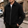 thumbnail image 5 of IUYRTFE Men's Corduroy Jacket with Pockets Full Zip Turn Down Collar Long Sleeve Casual Outerwear, 5 of 9