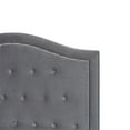 thumbnail image 4 of Poundex Cadre de Lit Simple Rembourré en Tissu de Velours avec Lattes, Gris, 4 of 10