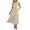 Beige summer dresses for women, variant on Womens Summer Casual Maxi Dresses Sleeveless V-Neck Button Boho Dress Ruffle Tiered Beach Vacation A Line Flowy Dresses with Pockets Wine,XXL