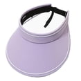 thumbnail image 2 of Sun Visor Hats for Women Wide Brim UV Protection Adjustable Large Golf Beach Cap Packable Travel Sport Visor/Purple, 2 of 8