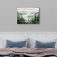 thumbnail image 2 of Rustic Foggy Forest Canvas Wall Art Nature Landscape Picture for Living Room Wood Grain Prints Artwork Vintage Pine Trees Misty Mountain Painting Modern Artwork Bedroom Bathroom Home Decoration 12x16", 2 of 6