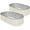 White, variant on SnugNiture 4x2 ft Galvanized Garden Bed, 2 Pcs White Oval Planters for Vegetables and Outdoor Plants