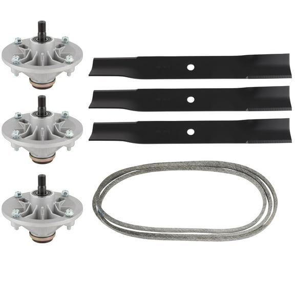 SCITOO Deck Rebuild Kit 50 Lawn Mower Deck Parts Rebuild Kit Compatible with Toro Time Cutter Z5030 50 Zero-Turn Mower Deck Parts 1 Belt 3 Mower Blades 3 Spindle Assembly