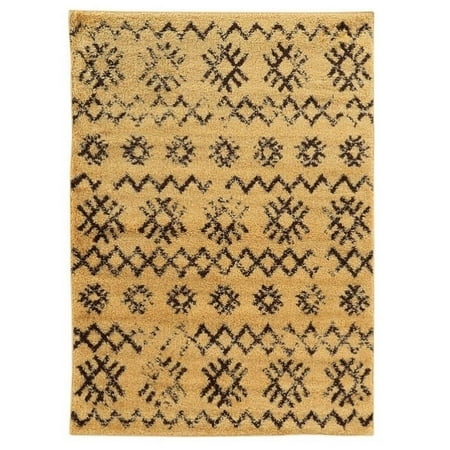 Moroccan Mekenes Area Rug, Camel/Brown, 5ft x 7ft