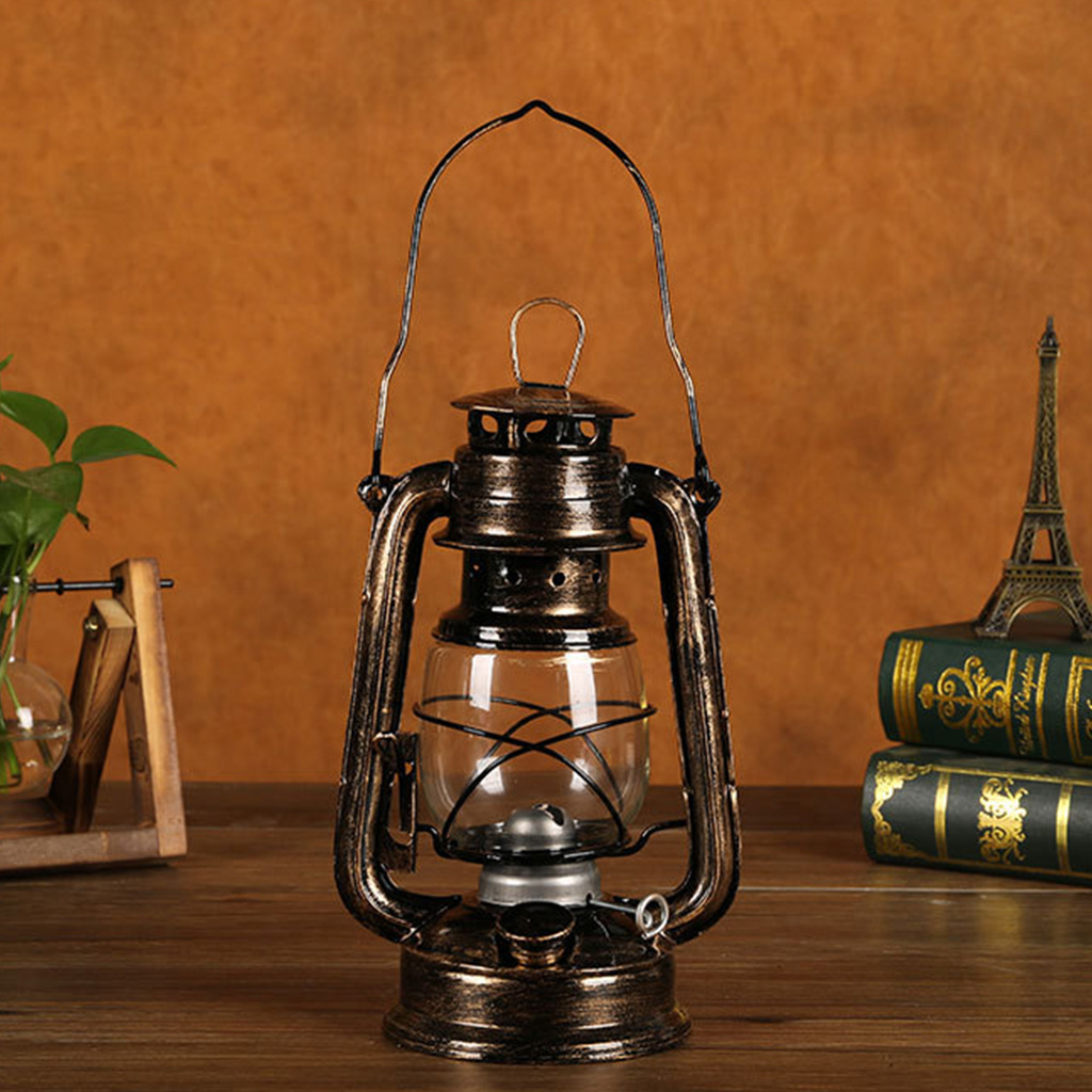 Oasiva Vintage Metal Oil Lamp Portable Lantern Kerosene Light Outdoor Camping Bar