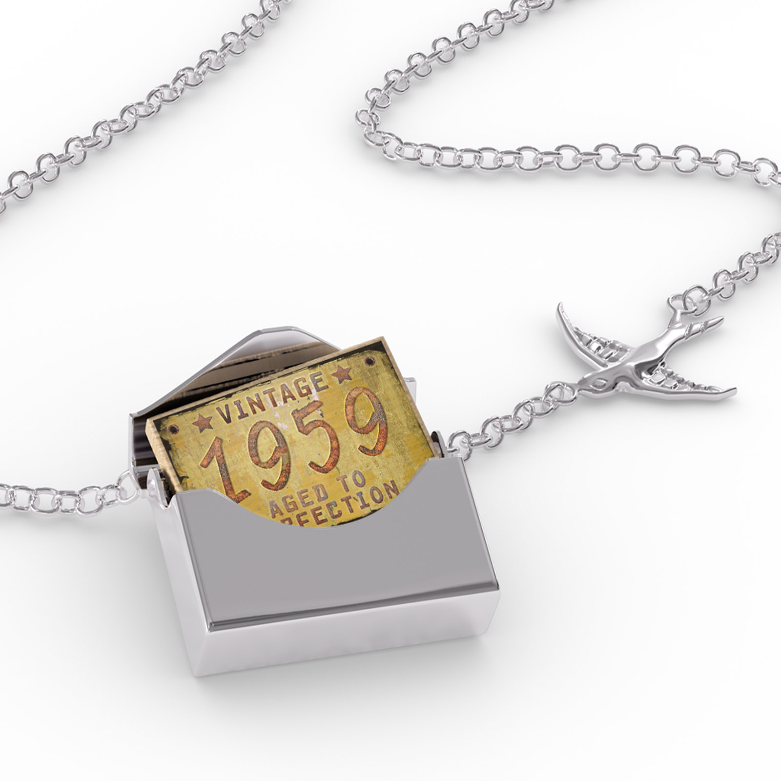Locket Necklace Vintage Year 1959, Born 
