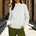 thumbnail image 2 of Diufon Turtleneck Sweaters for Women Fall Winter Long Sleeve Mock Neck Knitted Pullover Thicken Warm Sweater, 2 of 8