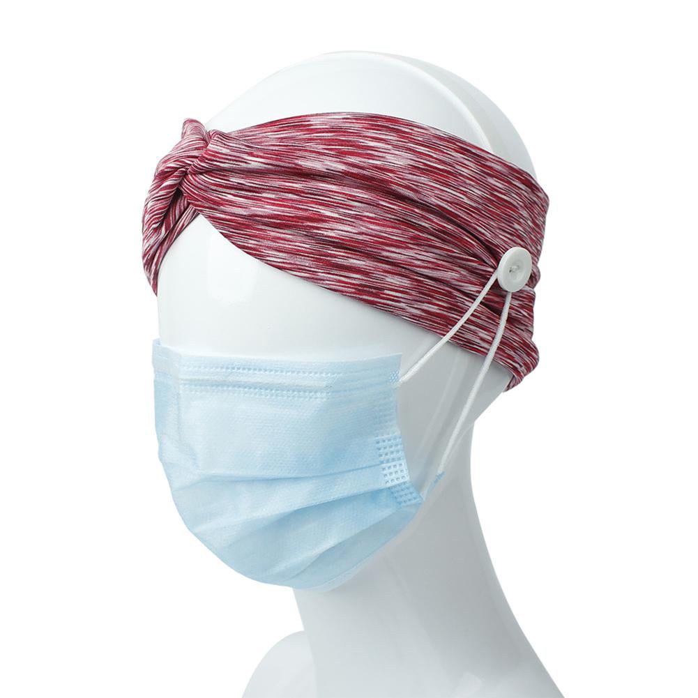 Details about   Button Headband for Nurses Women Sports Workout Turban Head Wrap Hair Band Yoga