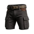 thumbnail image 4 of Sweat Shorts Men Outdoor Lightweight Breathable Hiking Fishing Cargo Shorts Textured Summer Casual Athletic Bottom with Pockets, 4 of 5