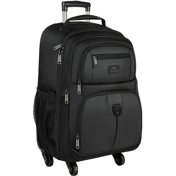 Sac à dos de voyage à roulettes à 4 roues, valise d'affaires, sac à dos à roulettes de grande capacité, convient à un ordinateur portable de 15.6 pouces