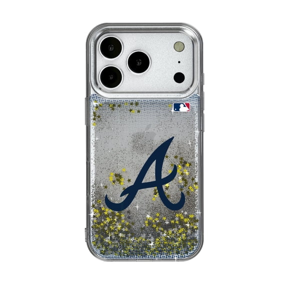 Atlanta Braves Linen Logo iPhone Glitter Case