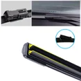 thumbnail image 3 of Escobillas limpiaparabrisas de coche universales de goma suave de doble capa sin marco y sin soporte, 14", 16", 19", 20", 21", 22", 24" y 26", 3 of 5