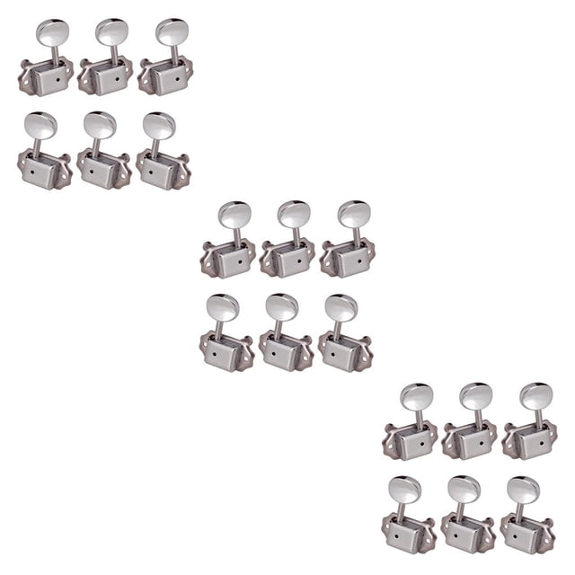 Clavijas de afinación de guitarra eléctrica Bearachild Perillas de afinador de 6 cuerdas Reemplazo de piezas Plata 3Conjunto