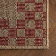 thumbnail image 4 of nuLOOM Prisellae Bordered Checkered Indoor/Outdoor Area Rug, 9' x 12', Prisellae Red, 4 of 7