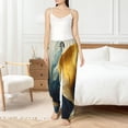 thumbnail image 4 of Pofeuu Golden Blue Leaf Design Print Women's Fashion Pajama Pants with Pockets Comfy Drawstring Sleep Lounge Bottoms-XX-Large, 4 of 6