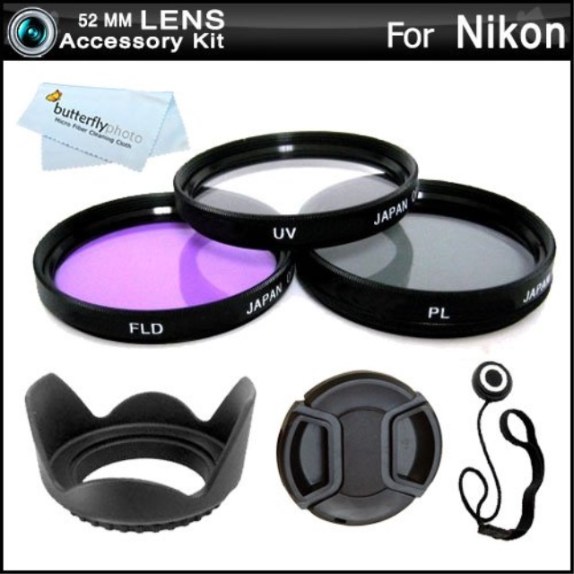 52mm professional lens accessory kit for nikon df dslr (d5100 d5200