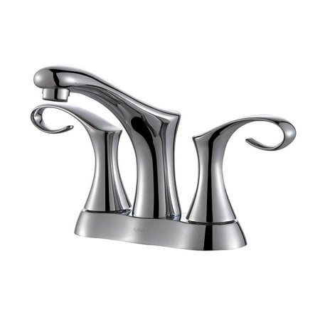 Kraus Cirrus FUS-13102 4 In. Centerset 2 Handle Bathroom Sink Faucet Set, (Best Brands Of Bathroom Sink Faucets)