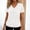 White, variant on LVHAOGJOB Cotton Tees for Women Shirts Solid Color Pullover V Neck Tunic Womens Tops