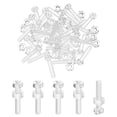 thumbnail image 1 of Uxcell Kit de Tornillos y Tuercas Hexagonales Transparentes de 30 Piezas, Tornillos de Cabeza Redonda de Acrílico Plástico M4x20mm, 1 of 7
