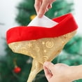 thumbnail image 3 of sweethay Sombrero de Navidad Festival de Papá Noel Fiesta Año Nuevo Escuela Comedor Bar Decoración de jardín Gorro de felpa Cumpleaños para adultos Cocina y Comedor Plata sweethay HA065386-03, 3 of 8