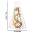 thumbnail image 3 of Golden Dragon Flowers Hanging Towels with Loop Hand Towels Nylon Fastener Tape Design Dish Cloths 2 Pieces, 3 of 7
