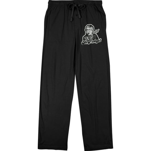 A Christmas Story Oh, Fudge! Men's Black Sleep Pajama Pants