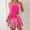 Hot Pink, variant on QUNYINEY Tummy Control Tankini Swimsuits for Women Plus Size with Skirt 2 Piece Floral Swimwear Athletic Modest Crew Neck Flowy Women Swimsuit Sets