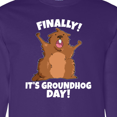 thumbnail image 4 of Inktastic Finally It's Groundhog Day Long Sleeve T-Shirt, 4 of 5