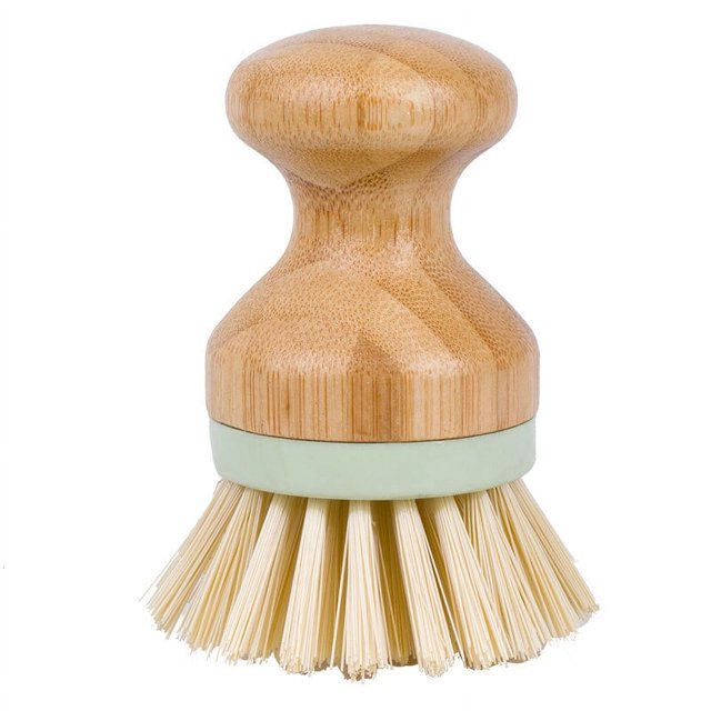 Cepillo de palma de bambú, cepillo para fregar platos, ollas, sartenes, limpieza del fregadero de la cocina, para limpieza del hogar, ollas de hierro, sartenes, fregadero, verduras, paquete