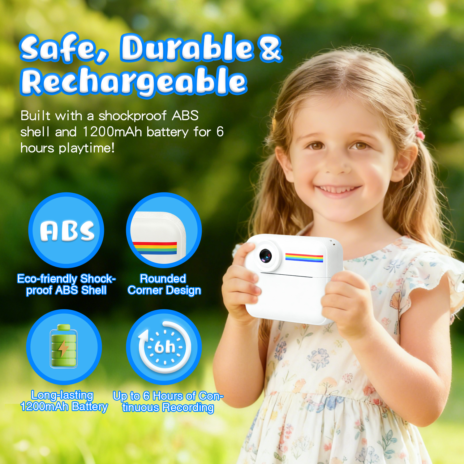 Askmuse Kids Instant Print Camera, 48MP, 1080P, 2.4" Screen photo 2