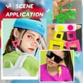 thumbnail image 6 of PH 24 Pairs 80s 90s Neon Earrings 12 Styles Acrylic Retro Pendants for Women Square Triangle Lightning Bolt Star Pendant Acrylic Drop Dangle for 80's Outfit Glow Party Accessories Colorful, 6 of 6
