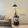 thumbnail image 4 of Modern Black Arched Floor Mount Lamp Iron Glass Adjustable Light for Living Room Bedroom, 4 of 24