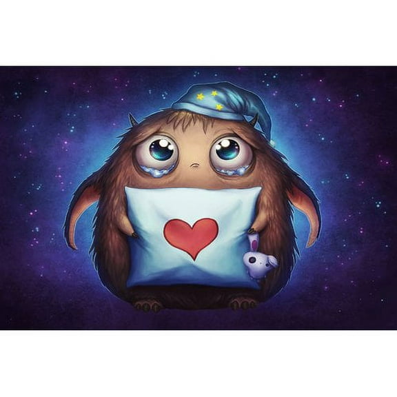 Marmont Hill "Cute Monster" Painting Print on Canvas