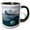 Black/White, variant on 3drose, Nunavut Territory, Underwater, Polar Bear Swimming, 11oz Mug