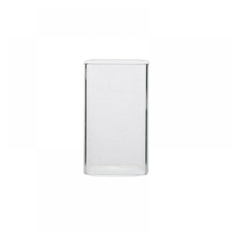 Large Square Wine Glasses Set of 4 Crystal,18oz Clear Cylinder 4Pack -18oz
