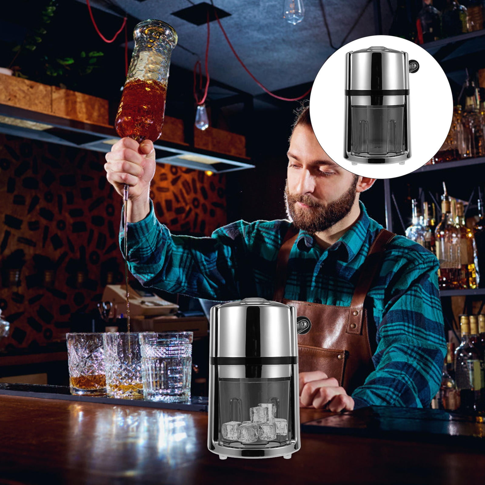 GARVALON 1 Set Portable Crushed Ice Maker for Adults 9.4x5.5in