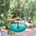 thumbnail image 4 of Hanging Bird Bath with Solar Fountains, Plastics Hanging Solar Water Bubbler Fountain for Hummingbird Bird Bath Feeder for Outdoor Garden Balcony Porch (2pc,Blue), 4 of 6